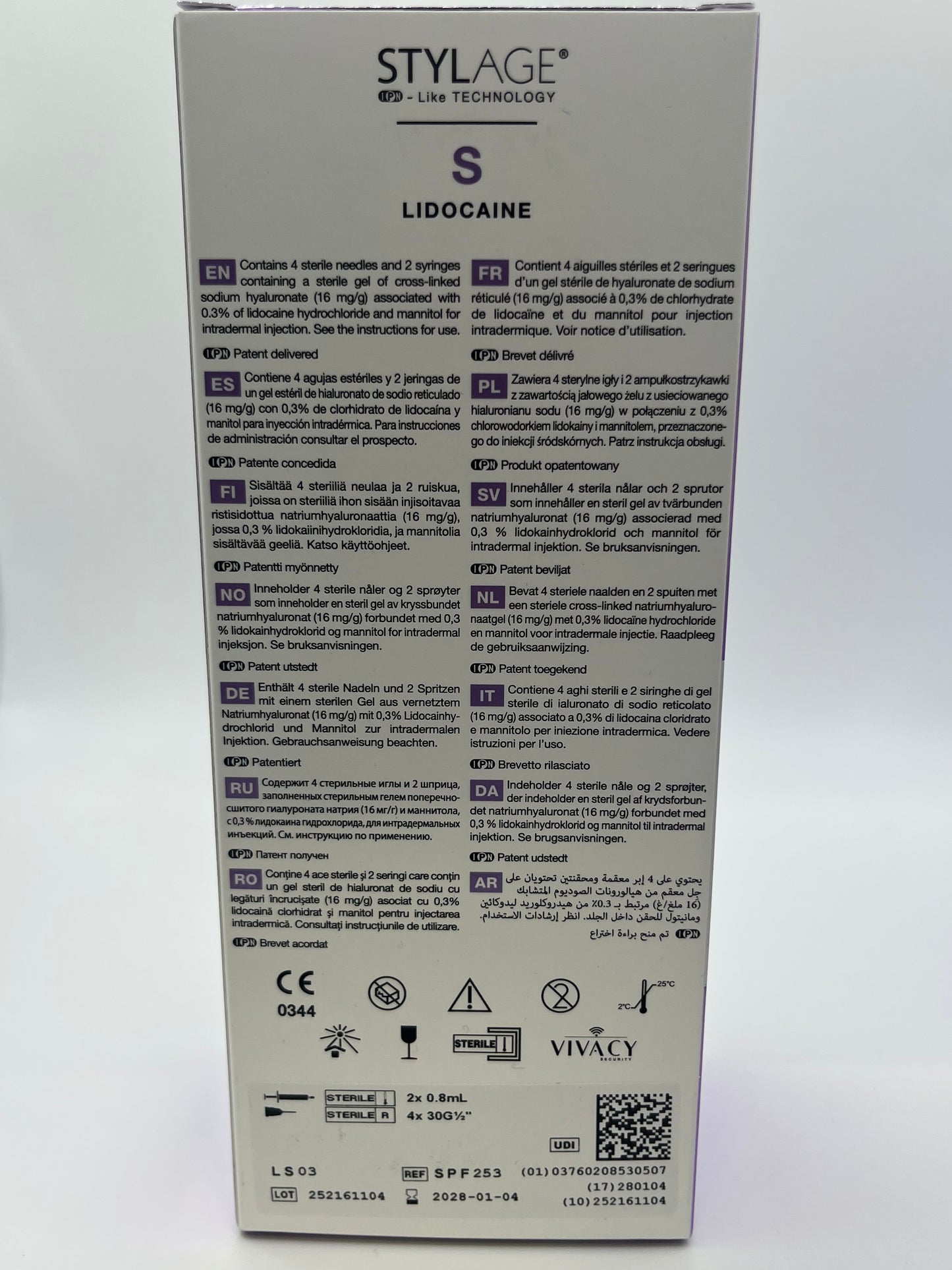 Stylage S filler box contents