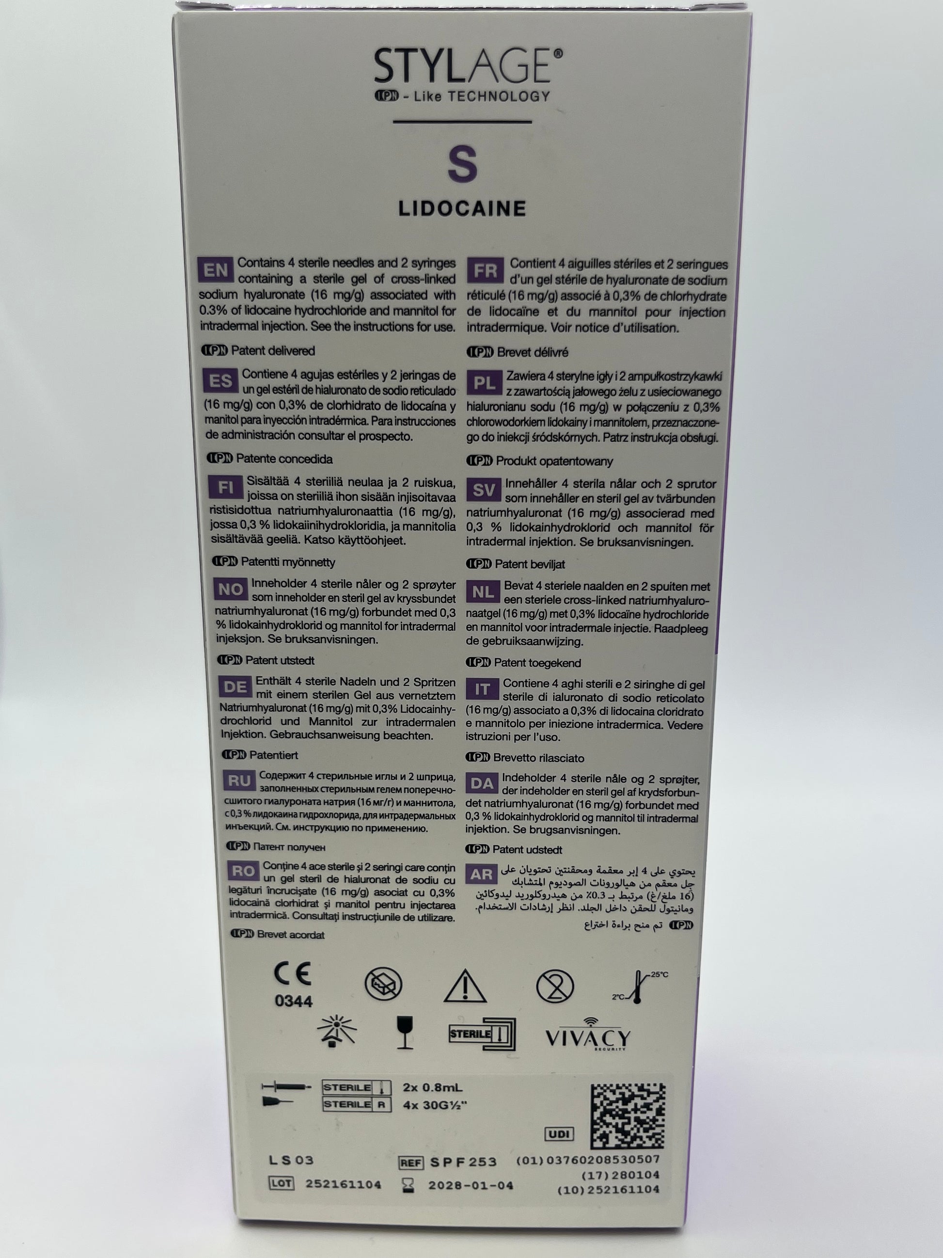 Stylage S filler box contents