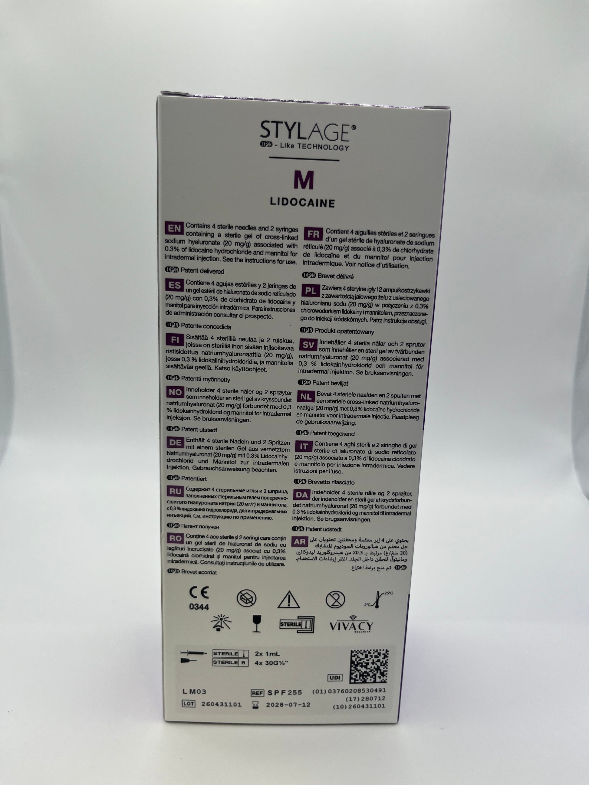 Stylage M filler box contents
