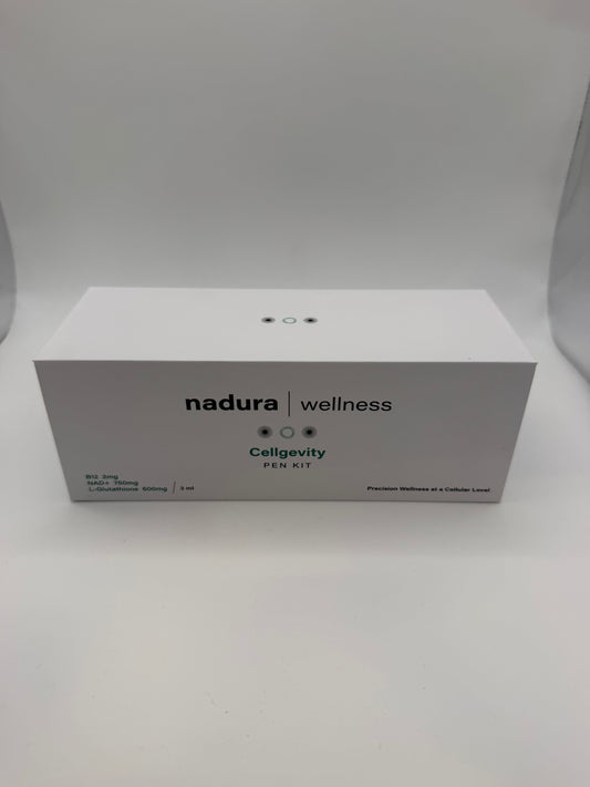 Nadura Wellness Cellgevity Pen Kit (750mg NAD+ + 600mg L-Glutathione + 2mg B12)