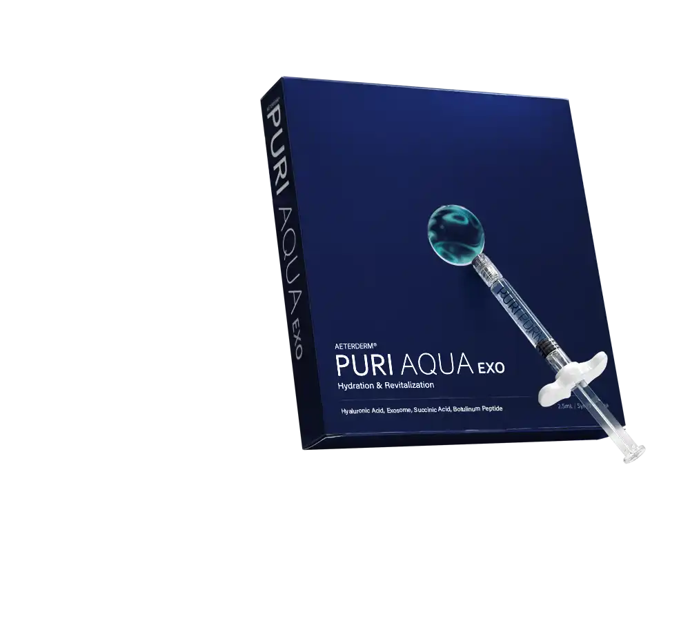 PURI AQUA EXO exosome and hyaluronic acid skin booster 5 x 2.5ml by Aeterderm