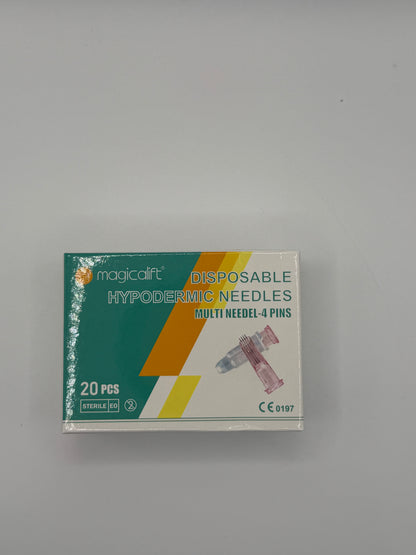 Pink 4-Pin Multi Needle 34G (Mesotherapy Micro Needle)