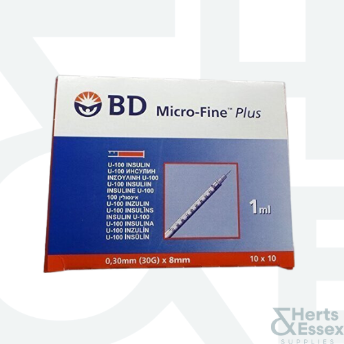 BD Micro-Fine+ 30G 1ml Syringes & Needles x100